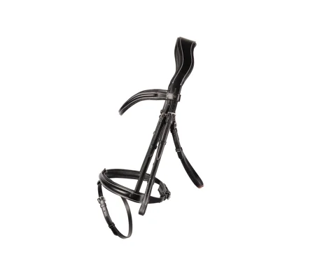 ProPresicce Pelle Flash Leather Bridle by Hy Equestrian Black/Silver