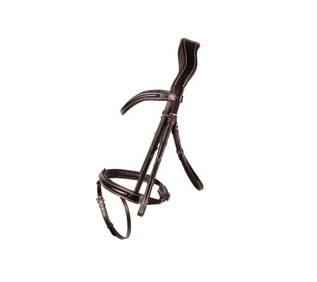 ProPresicce Pelle Flash Leather Bridle by Hy Equestrian Brown/Brass