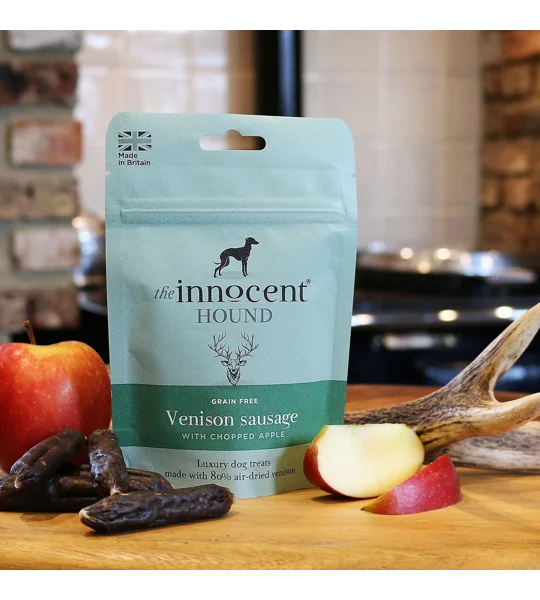 The Innocent Hound Venison Sausage With Chopped Apple Treats