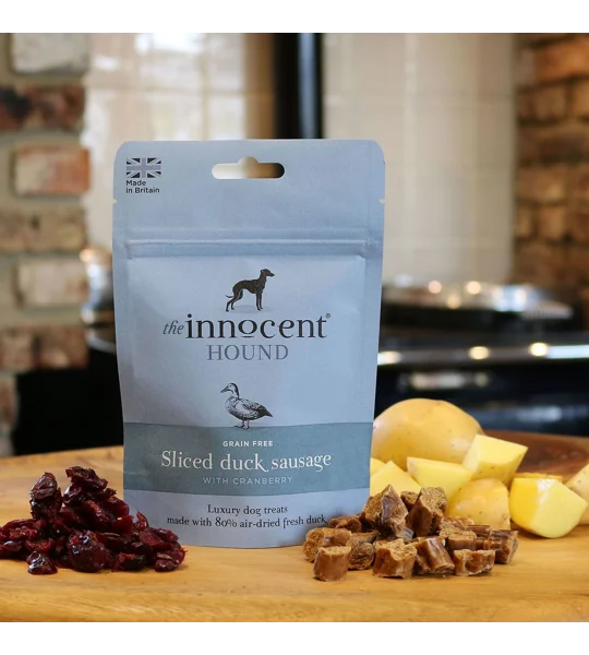 The Innocent Hound Sliced Duck Sausage With Cranberry Treats