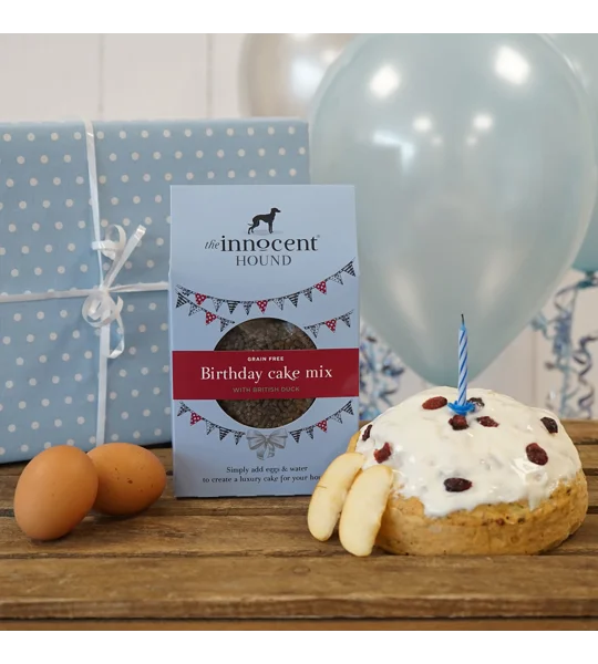 The Innocent Hound Birthday Cake Mix With British Duck