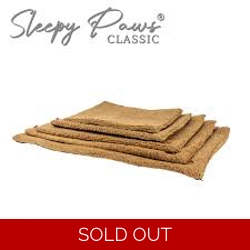 Ancol Sleepy Paws Flat Pad Teddy Fleece Beige
