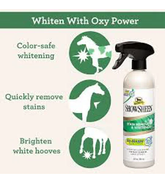 Absorbine ShowSheen Stain Remover and Whitener 591ml spray bottle