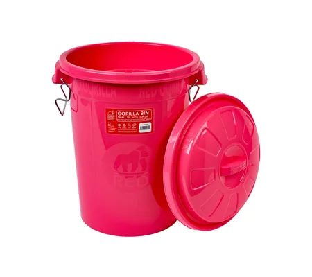 Red Gorilla Bin with Clip Lid Pink - 30 Lt