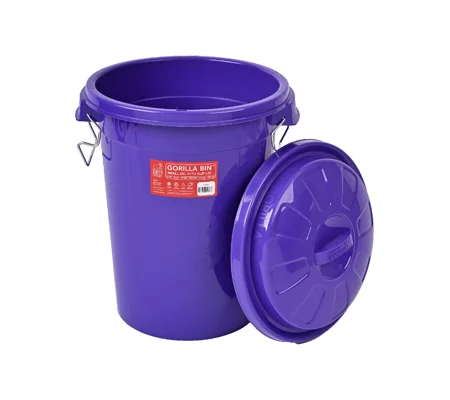 Red Gorilla Bin with Clip Lid Purple - 30 Lt