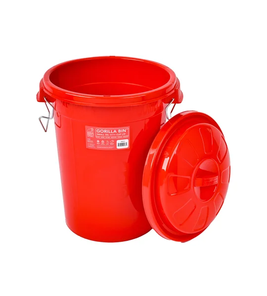 Red Gorilla Bin with Clip Lid Red - 30 Lt