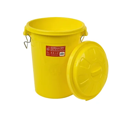 Red Gorilla Bin with Clip Lid Yellow - 30 Lt