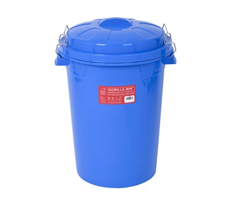 Red Gorilla Bin with Clip Lid Blue - 50 Lt