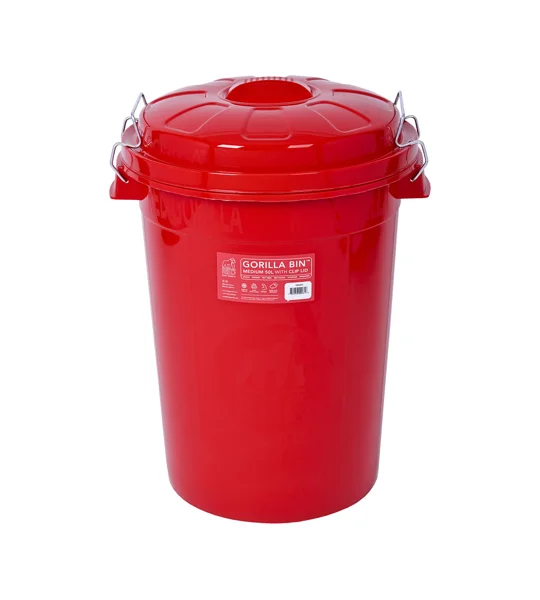 Red Gorilla Bin with Clip Lid Red - 50 Lt