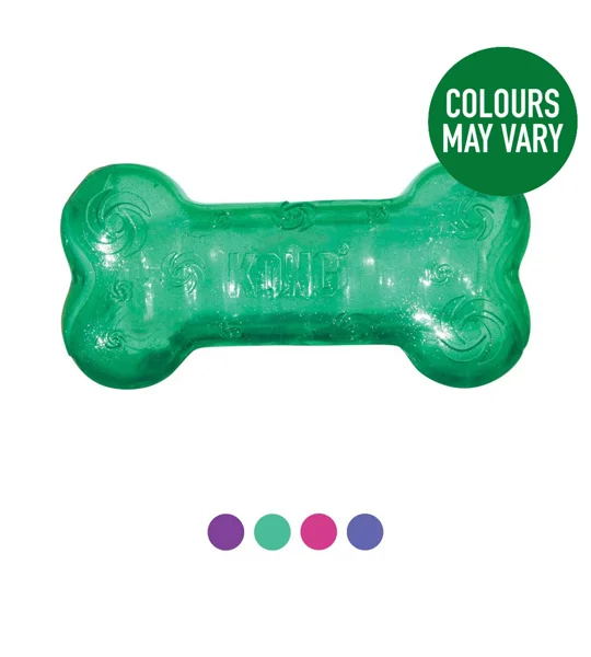 KONG Squeezz Crackle Bone Assorted Colours - Medium