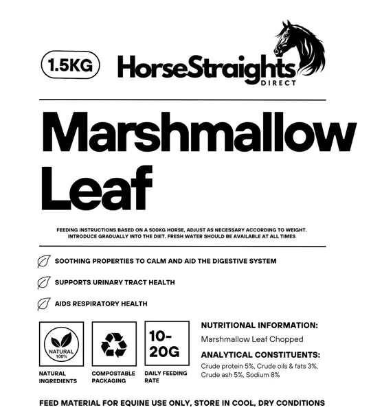Horse Straights Direct Marshmallow Leaf Chopped - 500 Gm