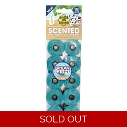 Bags On Board Scented Refill Rolls Ocean Breeze - 10 x 14 Bags