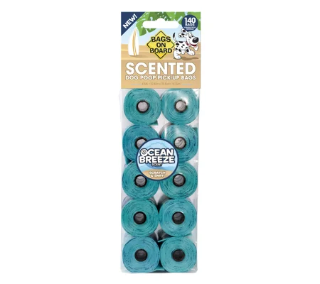 Bags On Board Scented Refill Rolls Ocean Breeze - 10 x 14 Bags