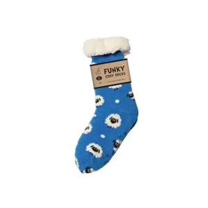 Bartleby Funky Sherpa Socks Ladies Cute Sheep - Size 4 - 8