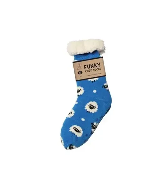Bartleby Funky Sherpa Socks Ladies Cute Sheep - Size 4 - 8