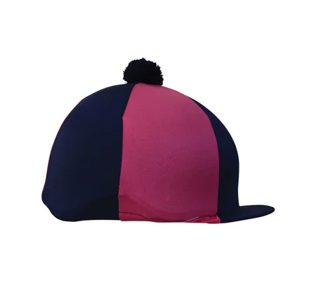 Hy Equestrian Two Tone Lycra Silks with Bobble - Navy/Pink