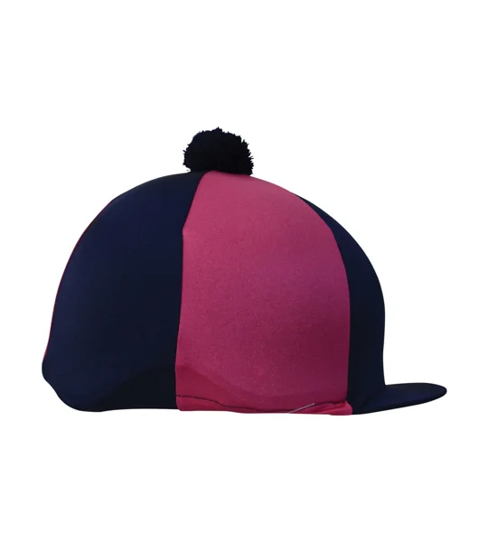 Hy Equestrian Two Tone Lycra Silks with Bobble - Navy/Pink