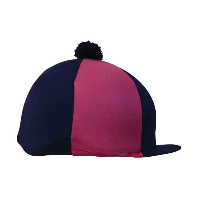 product Image for Hy Equestrian Two Tone Lycra Silks with Bobble - Navy/Pink