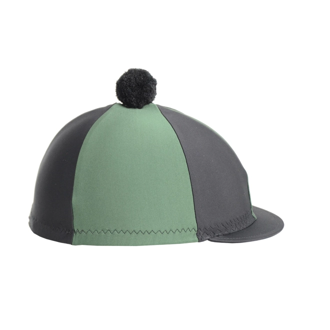 product Image for Hy Equestrian Two Tone Lycra Silks with Bobble - Black/Green