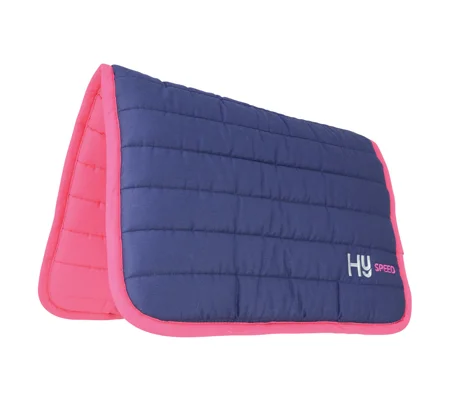 Hy Equestrian Reversible Two Colour Saddle Pad - Navy/Pink - One Size