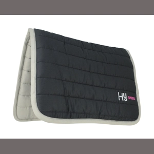 Hy Equestrian Reversible Two Colour Saddle Pad - Black/Grey - One Size