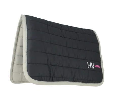 Hy Equestrian Reversible Two Colour Saddle Pad - Black/Grey - One Size
