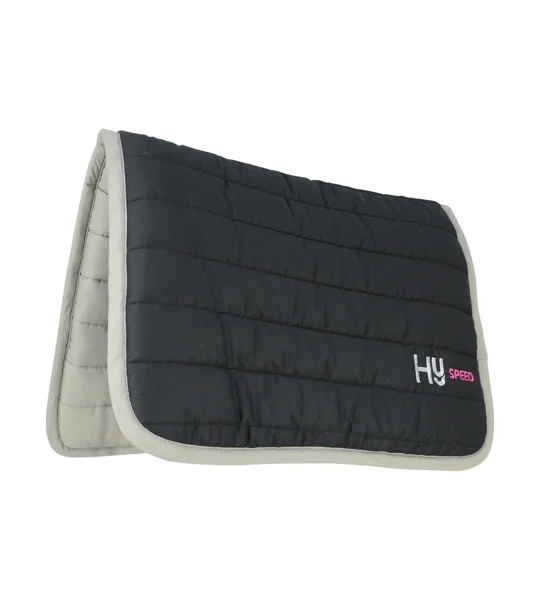 Hy Equestrian Reversible Two Colour Saddle Pad - Black/Grey - One Size