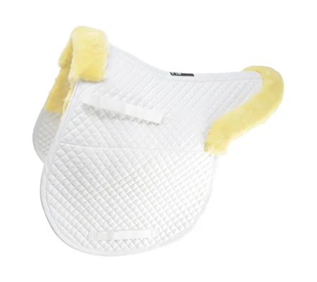 Hy Equestrian Fab Fleece Lined Numnah - White