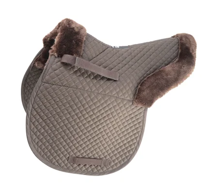 Hy Equestrian Fab Fleece Lined Numnah - Brown