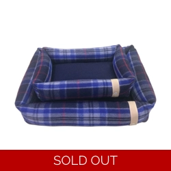 Companion Country Snuggle Dog Bed - Medium - Navy Check