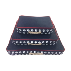 Companion Country Dog Mattress - Small - Navy/White/Red Binding