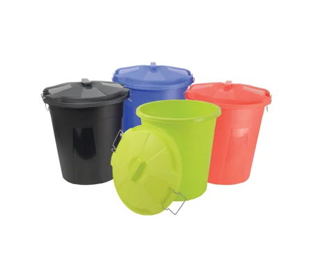 Lincoln Dustbin & Lid - Blue - 50 litre