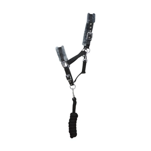 Hy Sport Active Head Collar & Lead Rope - Black