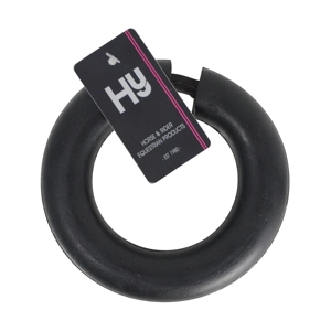 Hy Equestrian Fetlock Ring with Leather Strap - Black - One Size
