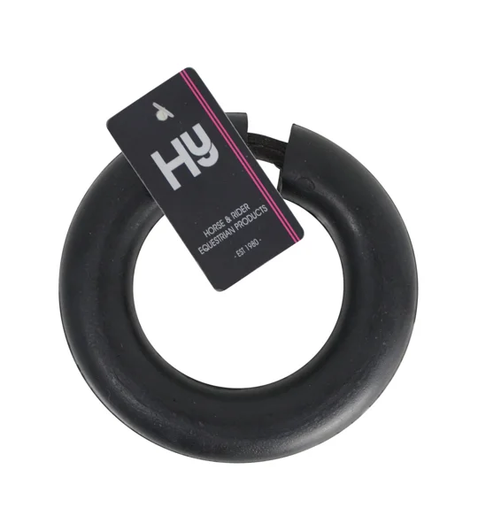 Hy Equestrian Fetlock Ring with Leather Strap - Black - One Size