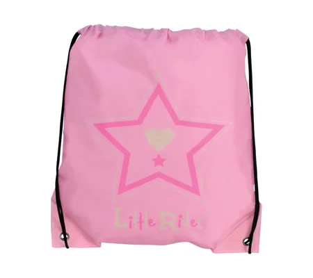 Riding Star Drawstring Bag by Little Rider - Begonia Pink - 33 x 43cm