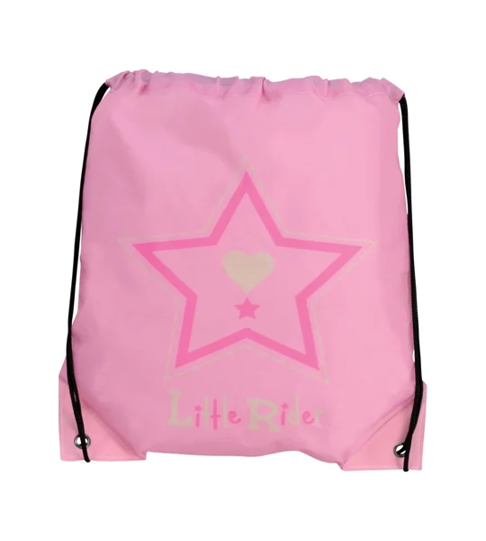 Riding Star Drawstring Bag by Little Rider - Begonia Pink - 33 x 43cm