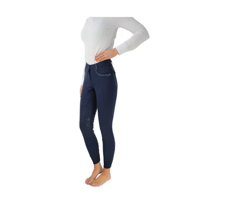 Hy Equestrian Highgrove Ladies Breeches - Navy/Silver