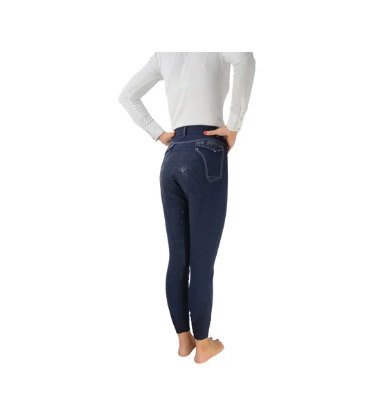 Hy Equestrian Highgrove Ladies Breeches - Navy/Silver