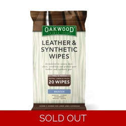 Oakwood Leather and Synthetic Wipes - 20 Wipes - 200 x 300mm