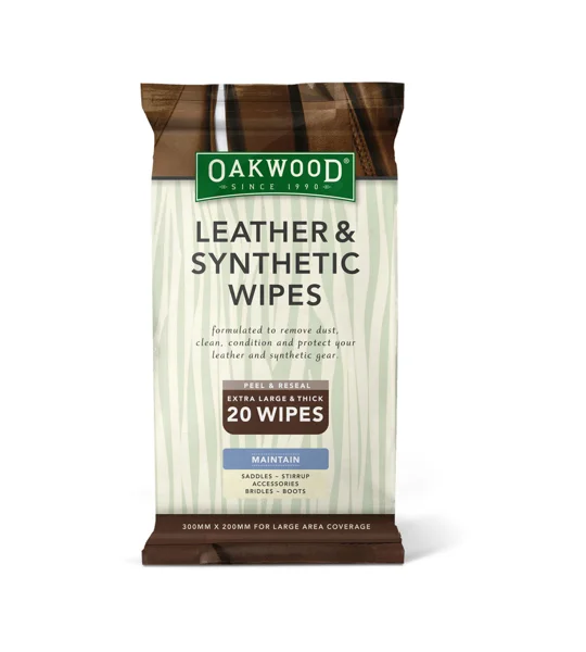 Oakwood Leather and Synthetic Wipes - 20 Wipes - 200 x 300mm