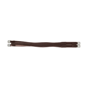 Hy Equestrian Leather Padded Atherstone Girth - Elasticated One End - Brown