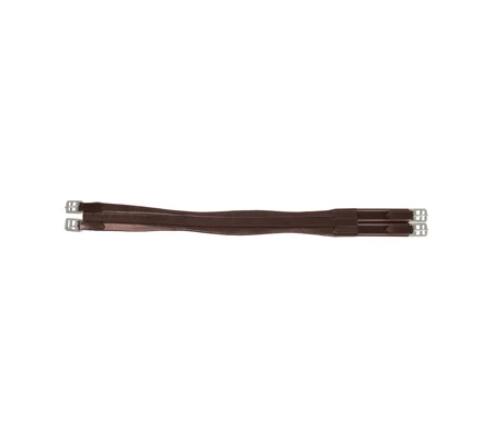 Hy Equestrian Leather Padded Atherstone Girth - Elasticated One End - Brown