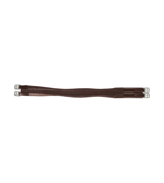 Hy Equestrian Leather Padded Atherstone Girth - Elasticated One End - Brown