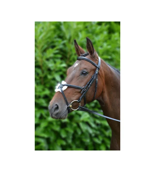Hy Equestrian Mexican Bridle with Rubber Grip Reins - Black