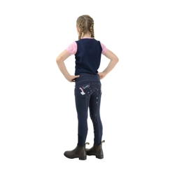 Little Unicorn Breeches by Little Rider - Navy/Candy Pink