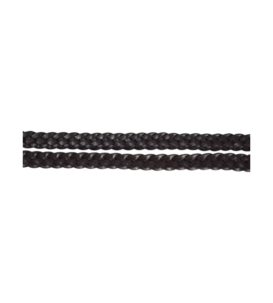 Hy Equestrian Plaited Reins - Black - Pony 1/2"