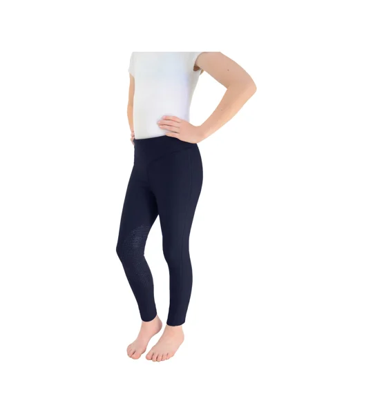Hy Equestrian Blizzard Children's Softshell Riding Tights - Navy