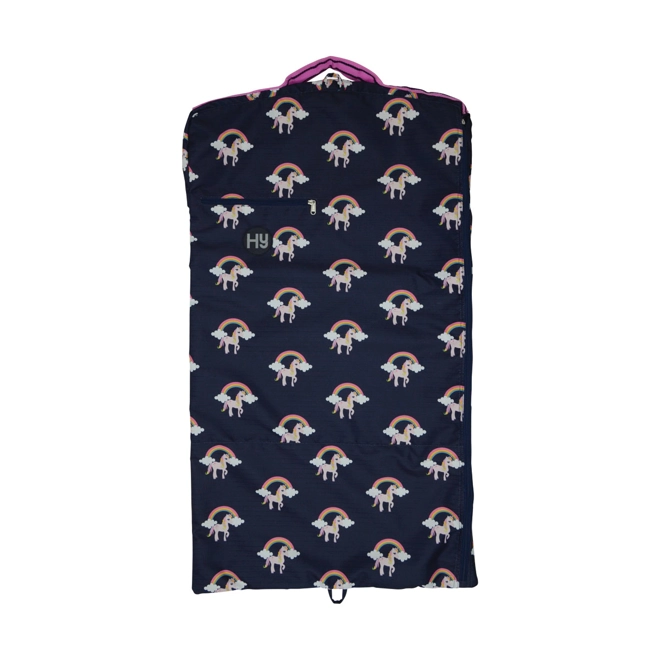 product Image for Hy Equestrian Unicorn Garment Bag - Navy/Pink - One Size