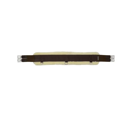 Hy Equestrian Detachable Faux Fur Elasticated Girth - Natural/Brown